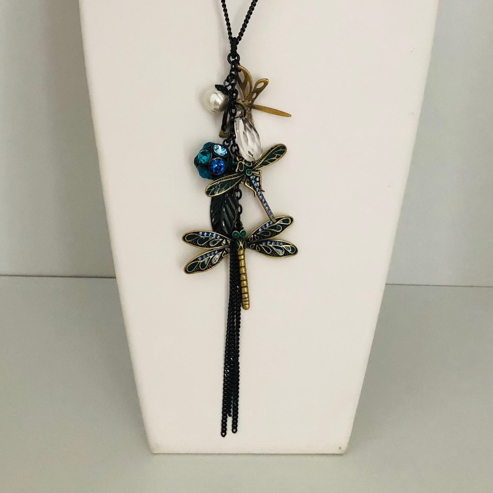 Long dragonfly necklace